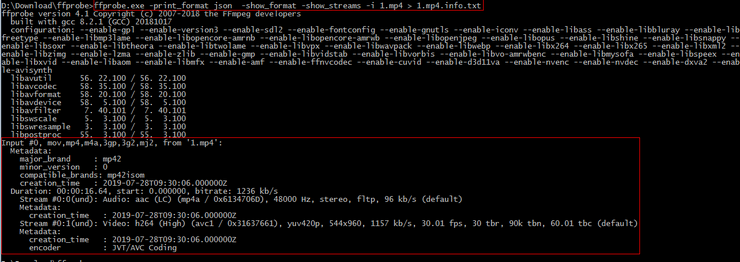 ffmpeg mp4 to ts with time info