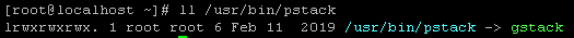 linux gstack pstack 进程运行堆栈查看工具 strip