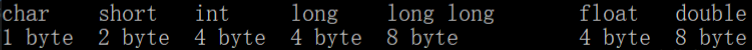 基本类型占字节数