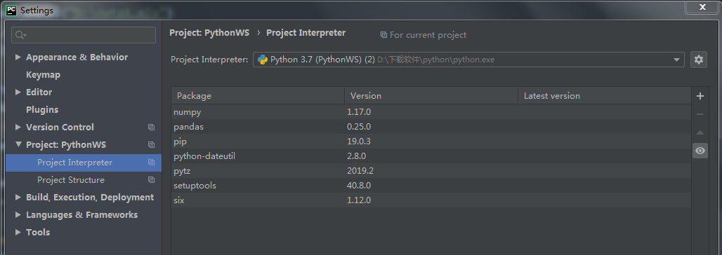 Как установить pandas в pycharm windows