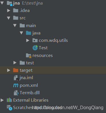一般dll文件放在项目根目录下，在代码中dll的路径直接写上dll名称就可以访问dll了。