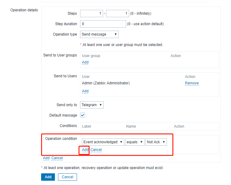 zabbix 通过 telegram-bot 发送告警信息