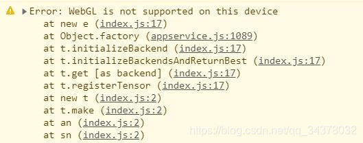 WebGL is not supported on this device