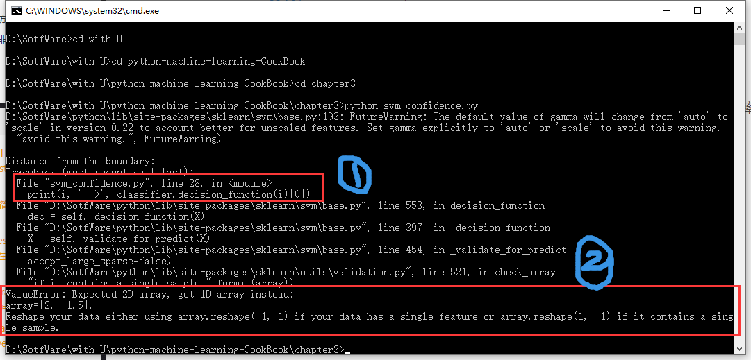 Python机器学习经典实例》Expected 2D Array, Got 1D Array Instead和Reshape Your Data  Either Using Array.问题（已解决）_Allein_Str的博客-Csdn博客