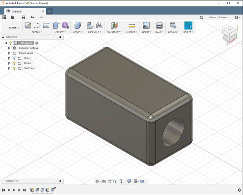 Autodesk Fusion 360建立第一个模型