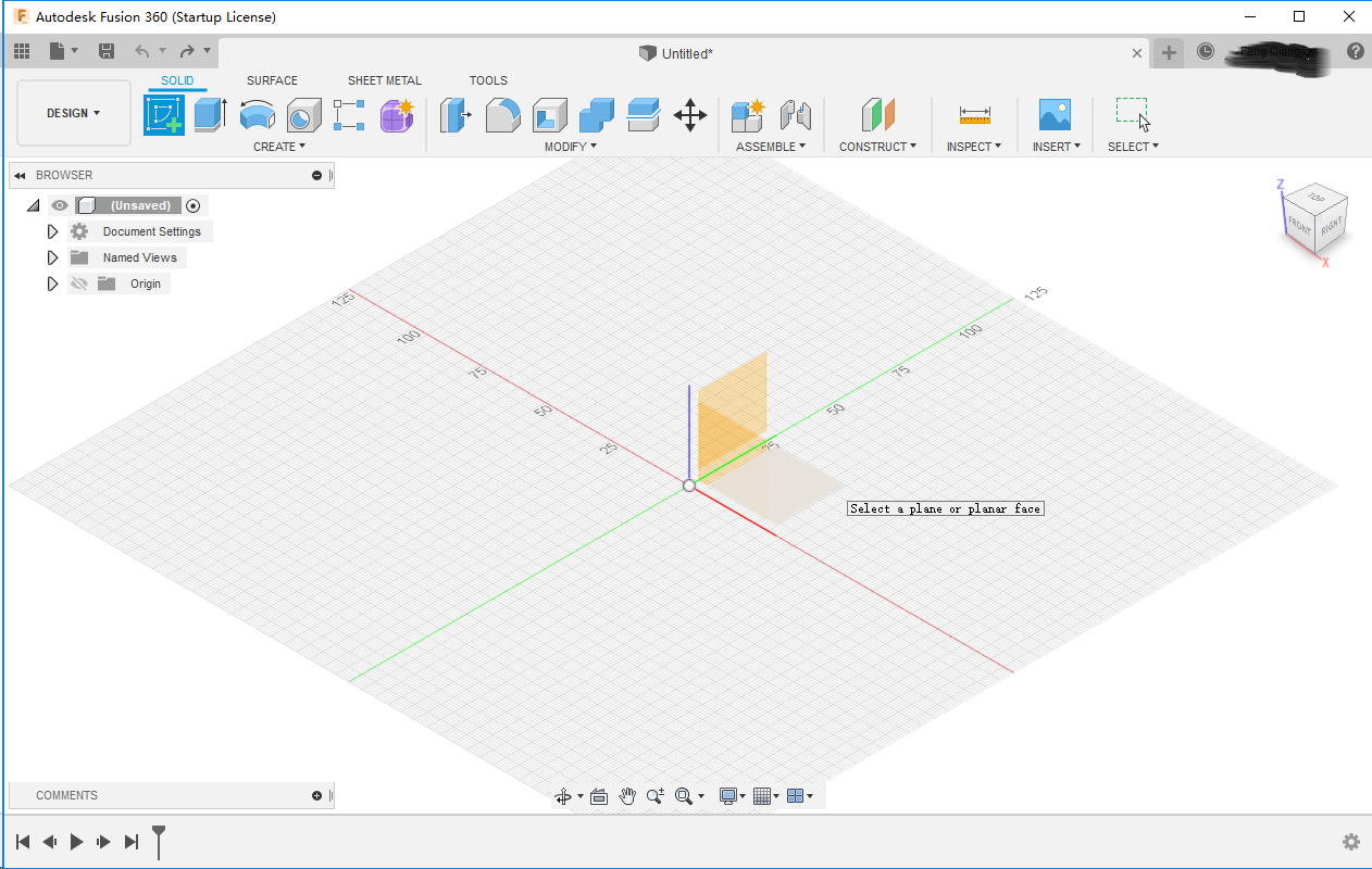 Autodesk Fusion 360建立第一个模型