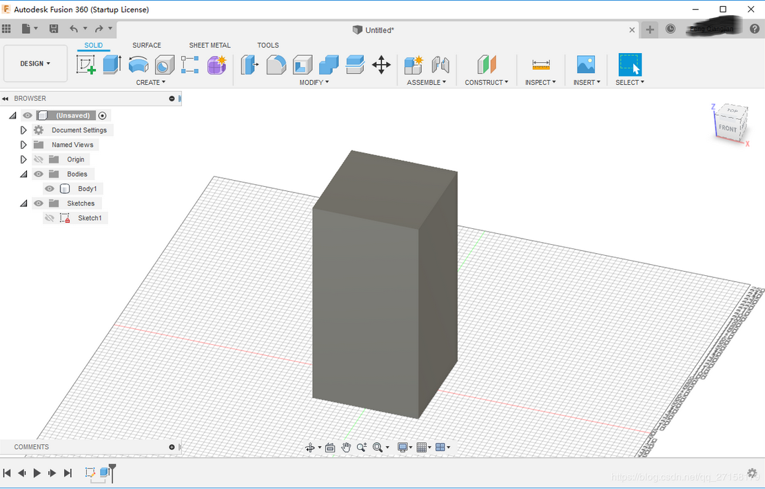 Autodesk Fusion 360建立第一个模型