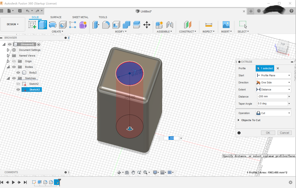 Autodesk Fusion 360建立第一个模型