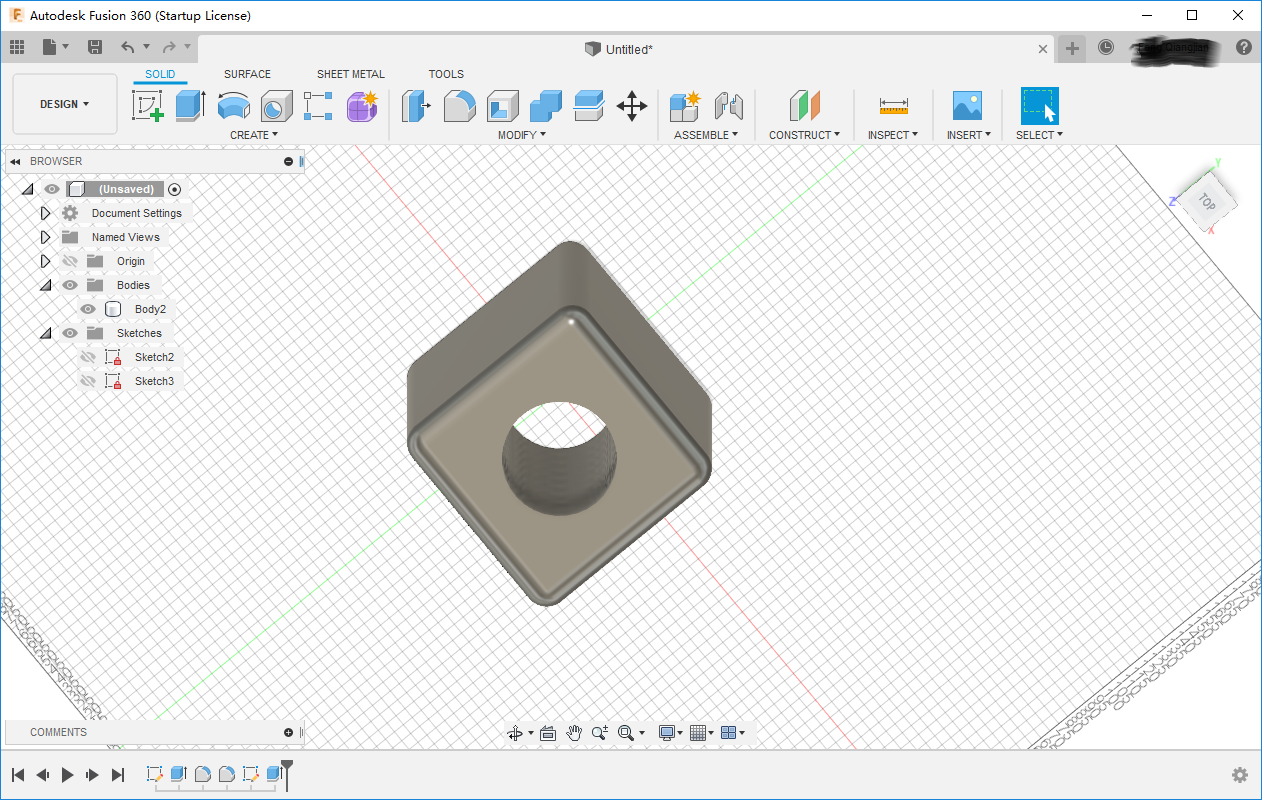 Autodesk Fusion 360建立第一个模型