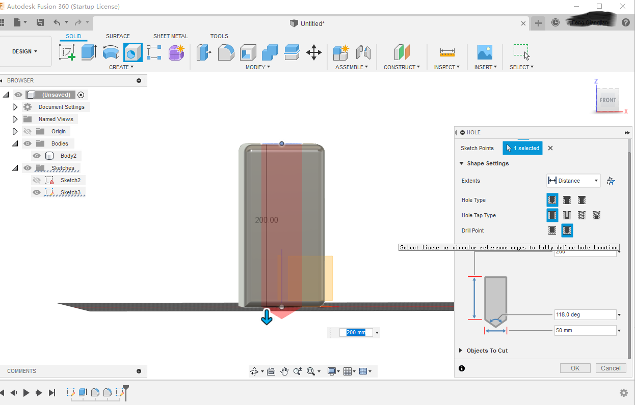 Autodesk Fusion 360建立第一个模型