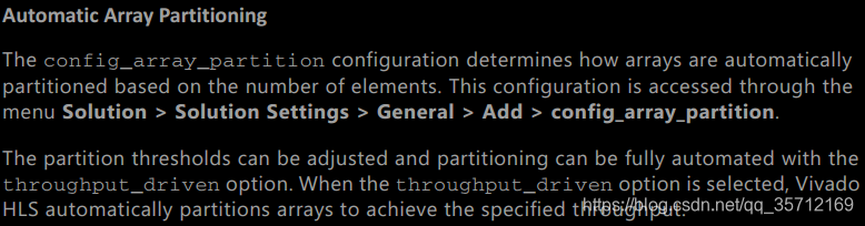 自动ARRAY_PARTITION