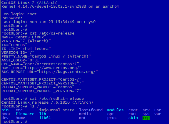 arm64(aarch64)安装centos 7.5.1804