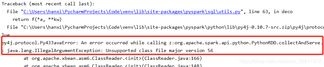 PySpark pyspark sql utils IllegalArgumentException Unsupported Class File Major Version 56 pyspark-pyspark-sql-utils-illegalargumentexception-unsupported-class-file-major-version-56