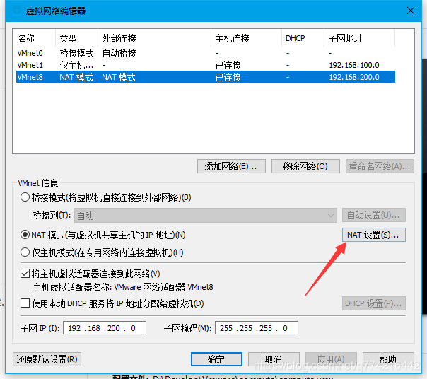 VMnet8设置