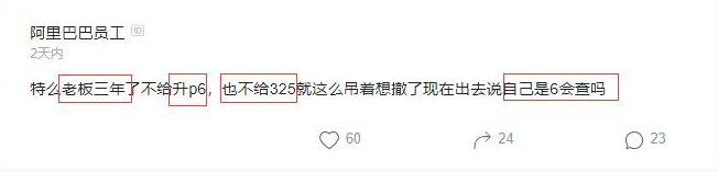 三年不给升P6,也不给325（绩效评分）。网友：一年不升已经跑了