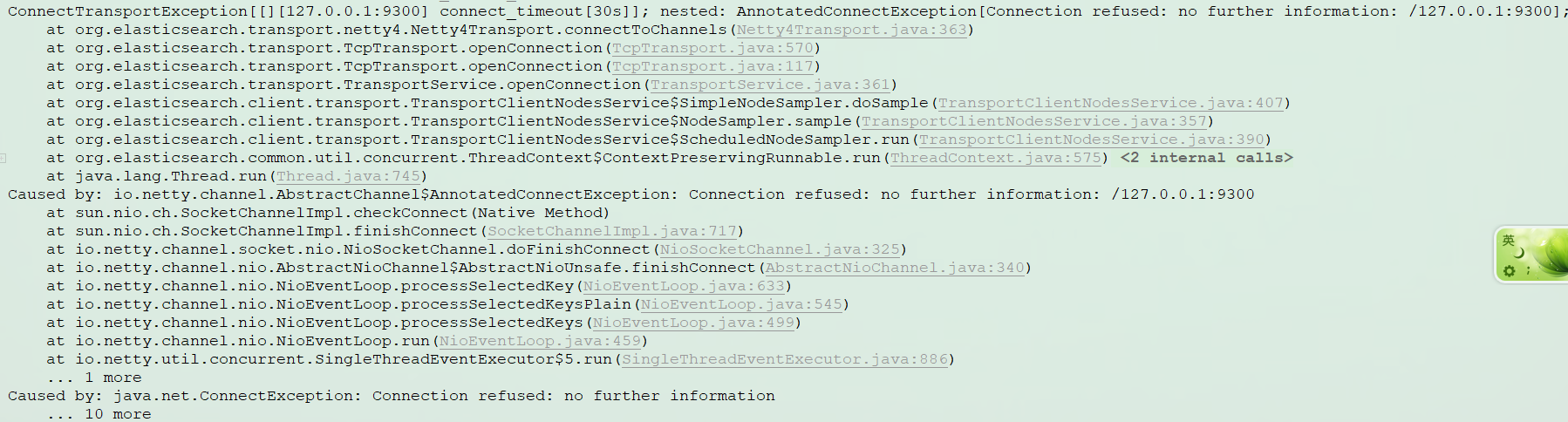 Caused by: io.netty.channel.AbstractChannel$AnnotatedConnectException: Connection refused: no furthe