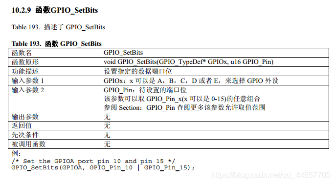 GPIO_SetBits