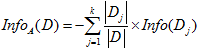 其中 k 表示样本 D 被分为 k 个部分。