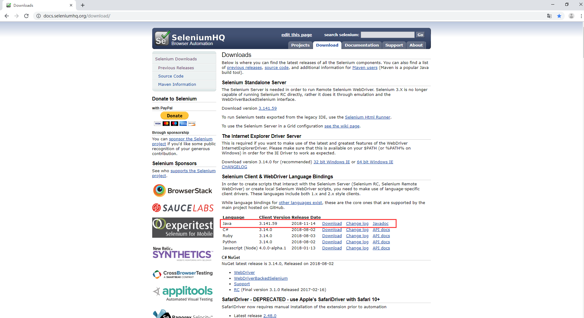 安装Java版本的Selenium包_怎么下载selenium-java3.14.159版本-CSDN博客