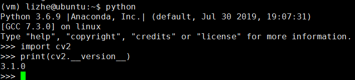 linux conda install opencv