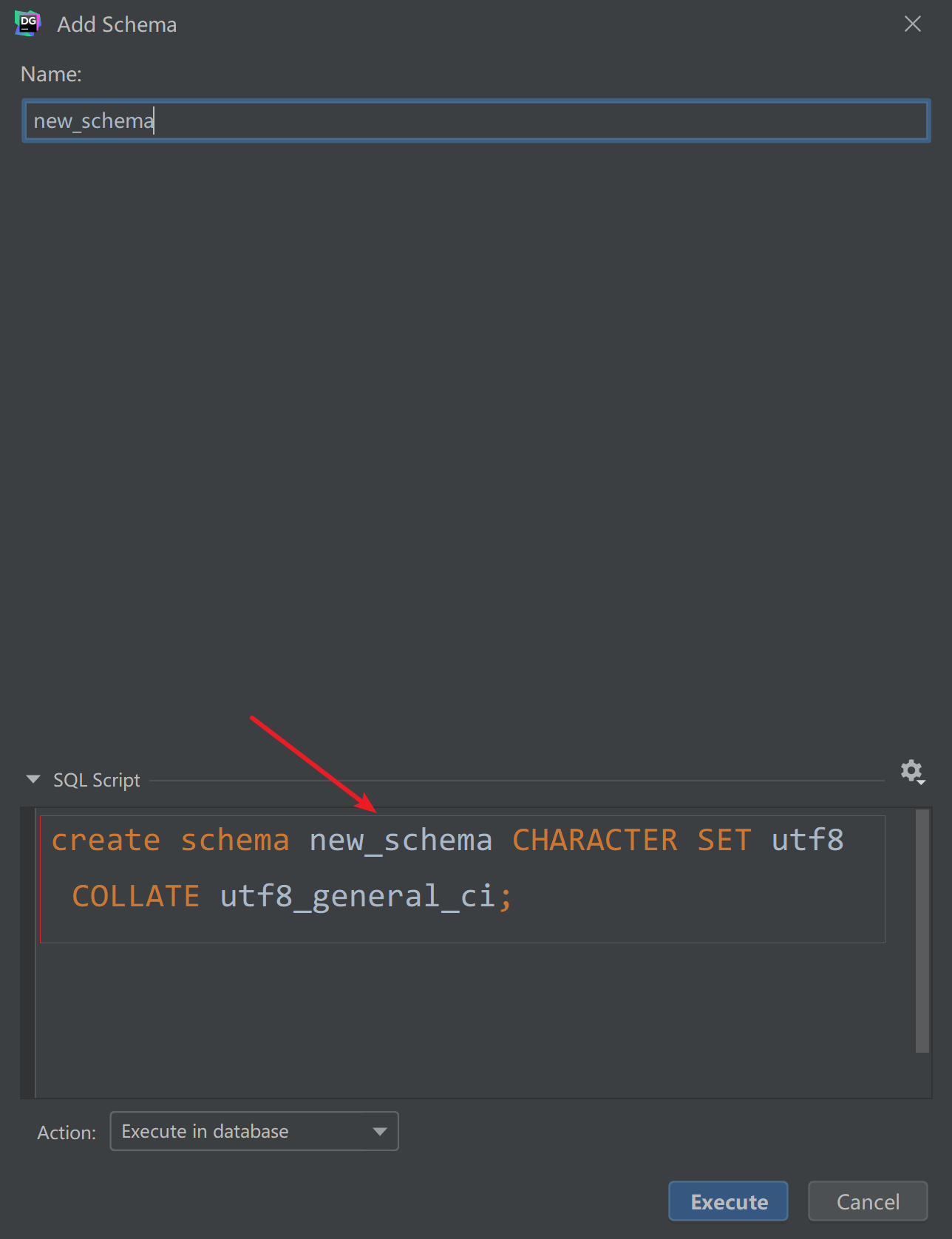 introspect schema datagrip