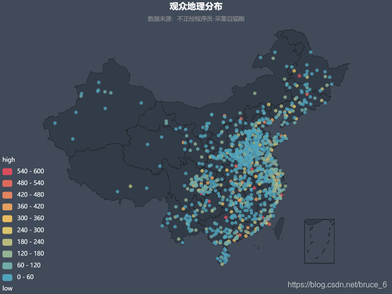 观众地理分布