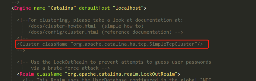4-tomcat的server.xml文件cluster的配置