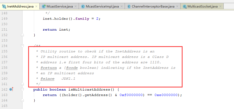 13-Inet4Address的isMulticastAddress方法