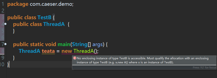 no-enclosing-instance-of-type-b-is-accessible