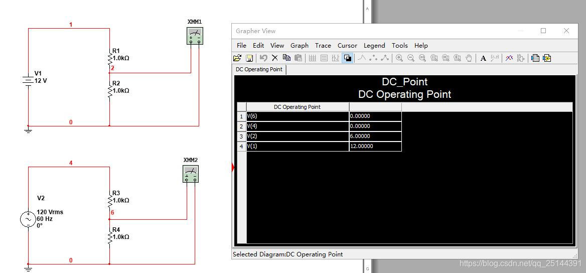 Multisim 直流工作点的分析(DC operating point analysis)-CSDN博客