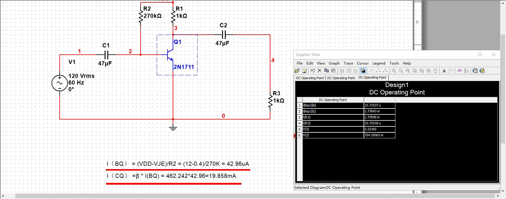 Multisim 直流工作点的分析(DC operating point analysis)-CSDN博客