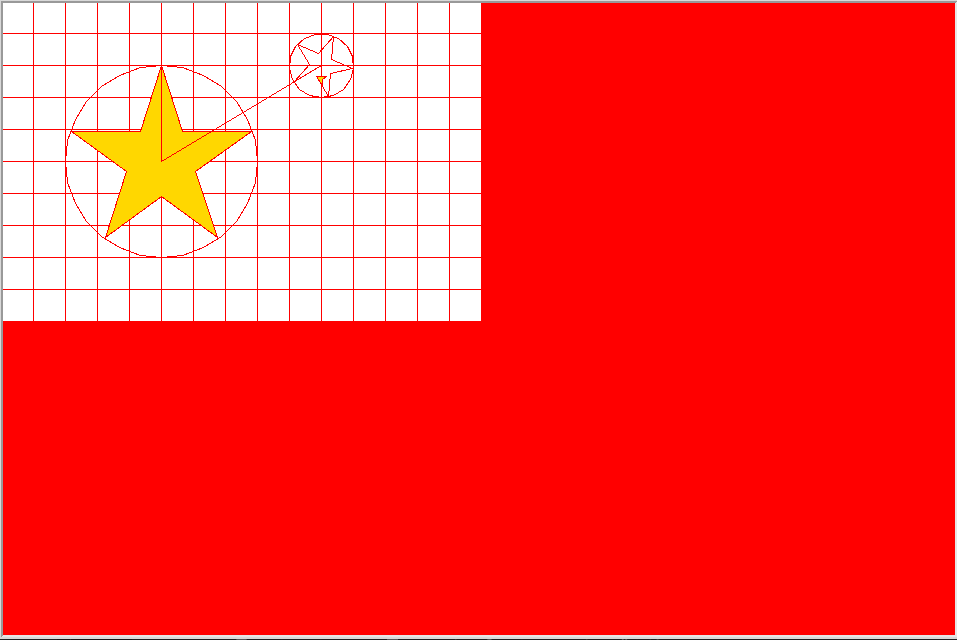 python的turtle库画五星红旗的新思路