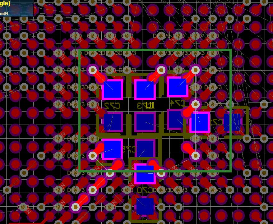 四层PCB核心板制作6——BGA引脚扇出与电路扇孔