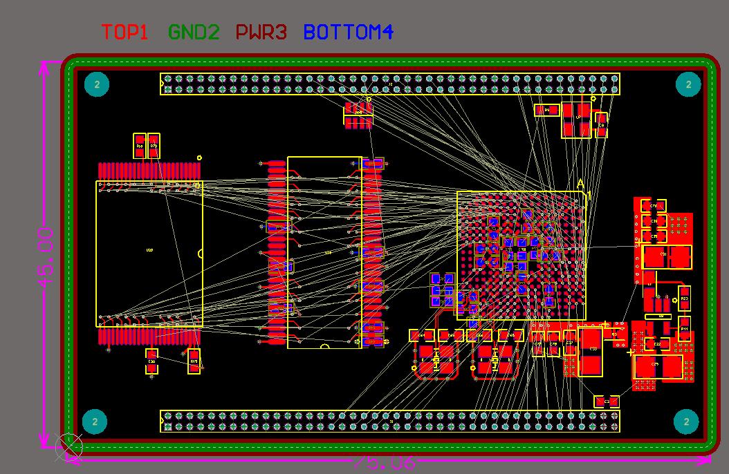 四层PCB核心板制作6——BGA引脚扇出与电路扇孔