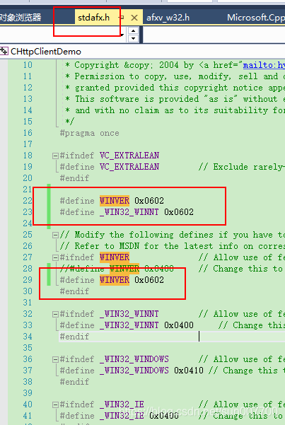 89: #error:  MFC does not support WINVER less than 0x0501.  Please change the definition of WINV