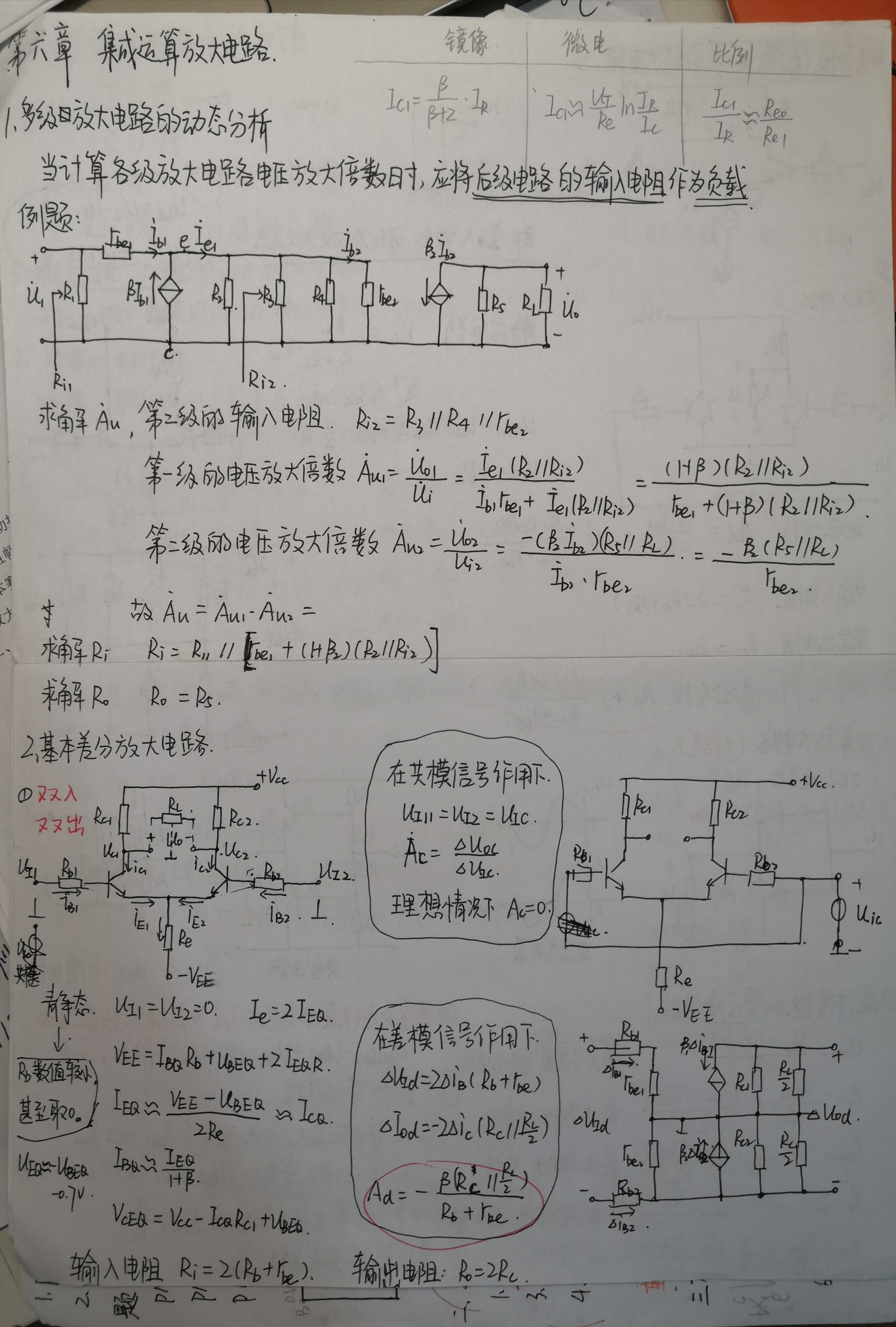 模拟电路笔记(照片)_小黄鸭01的博客-csdn博客_模电手写笔记图片