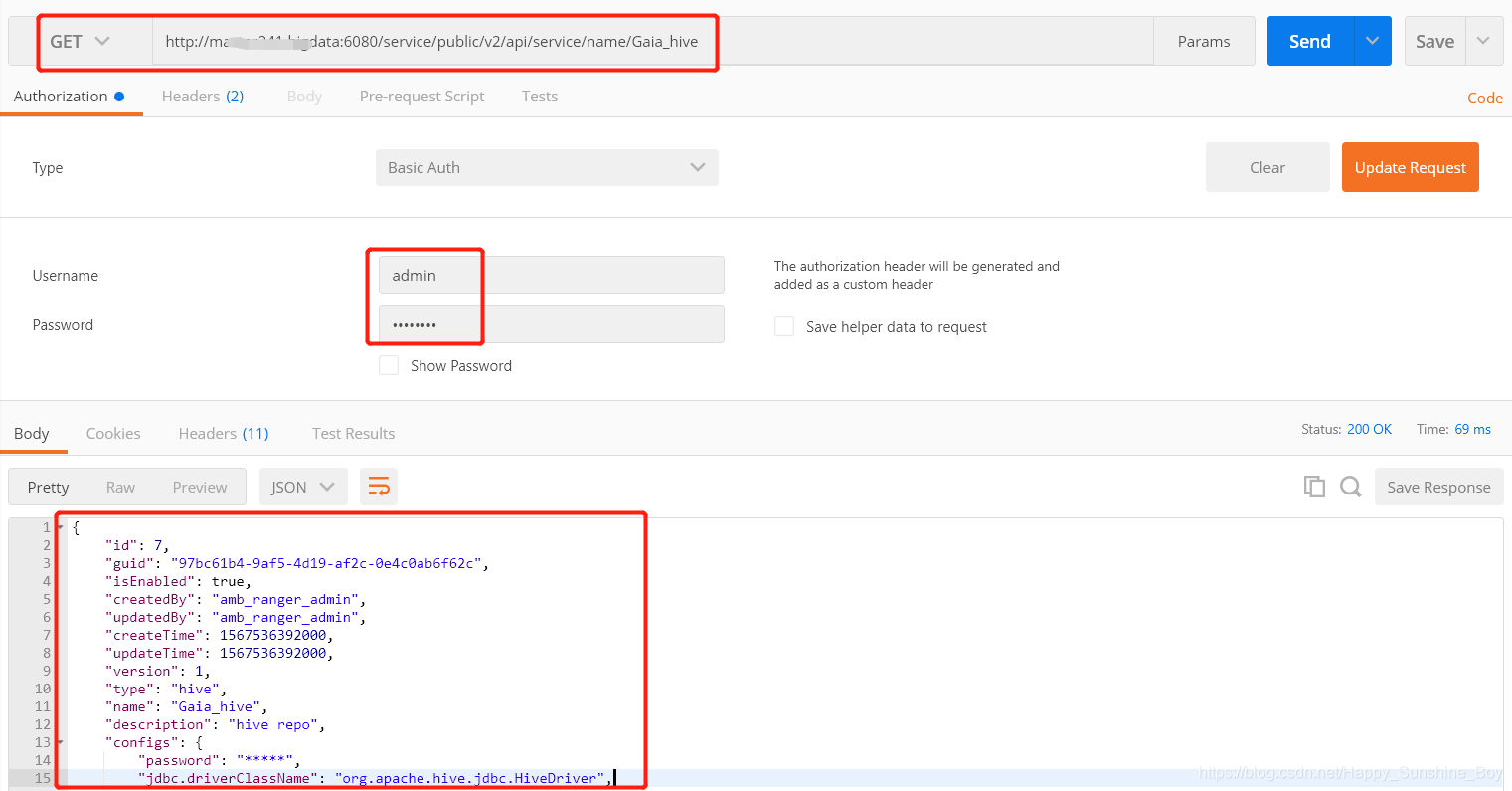 Apache Ranger Public REST APIs-Server-Policy使用Postman测试_apache ranger ...