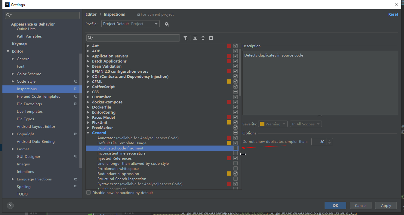 Inspection info:Detects duplicates in source code 如何解决 - CHANGEMAX - 博客园