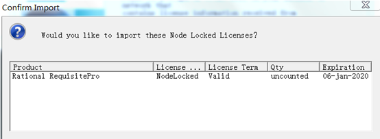 rational rose license key error