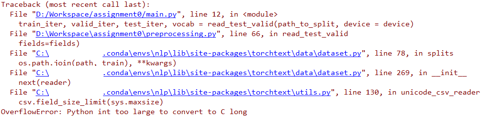 Pytorch 报错 Python int too large to convert to C long_python int too ...