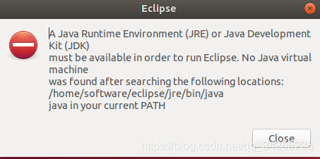 linux 安装eclipse出现A Java Runtime Environment (JRE) or Java Development ...