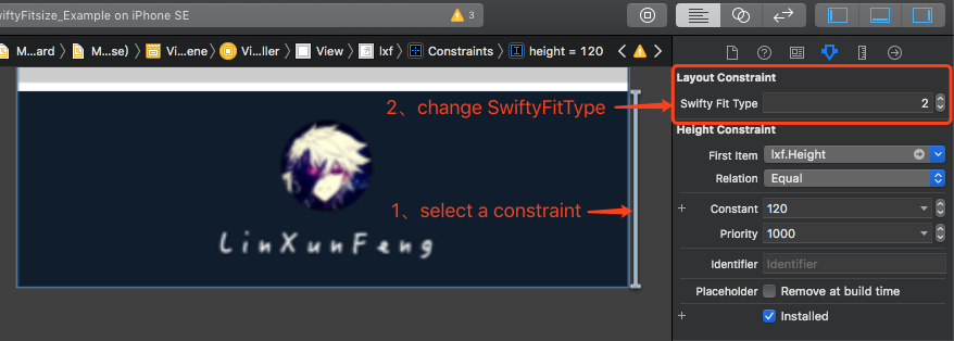 Constraint Fitsize 