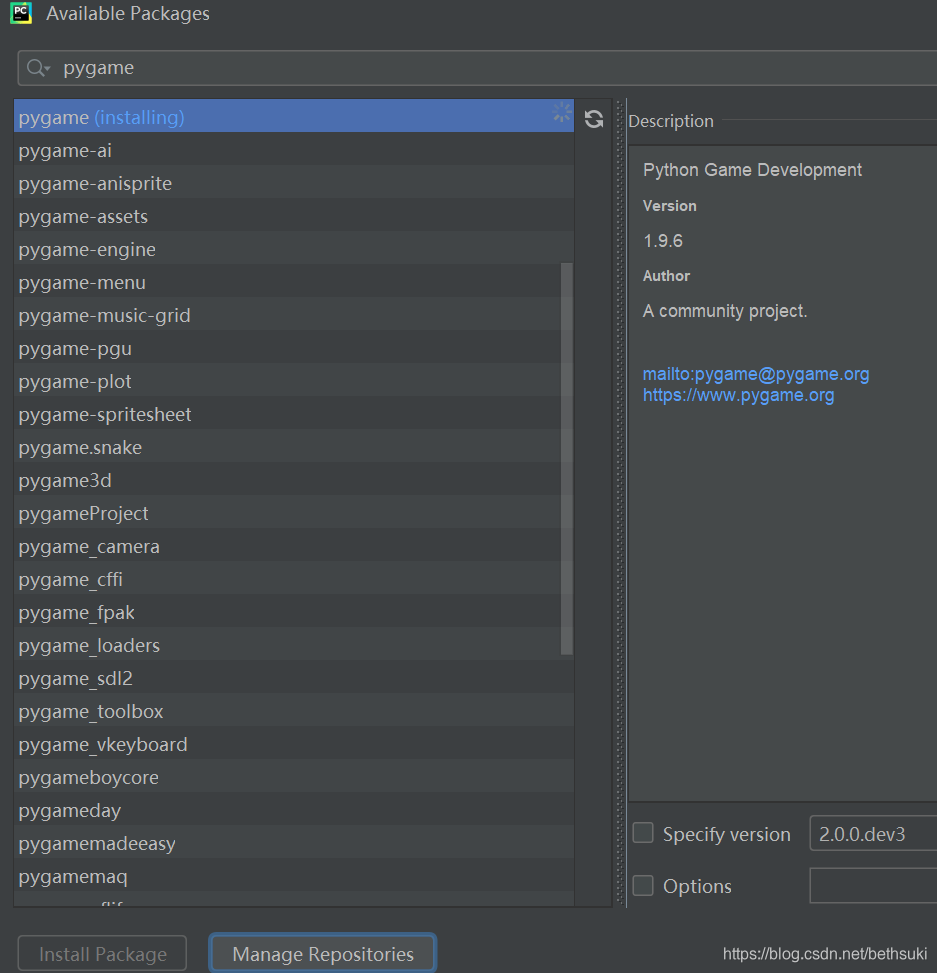 下载并安装pygame_pygame下载-CSDN博客