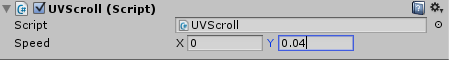 UV Scroll in Inspector with Speed