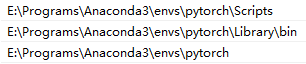 anaconda下的自己新建的pytorch环境