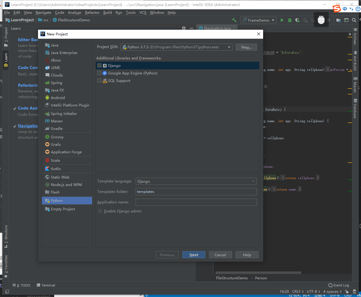 intellij idea python