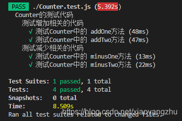 describe测试返回的信息有进行分组