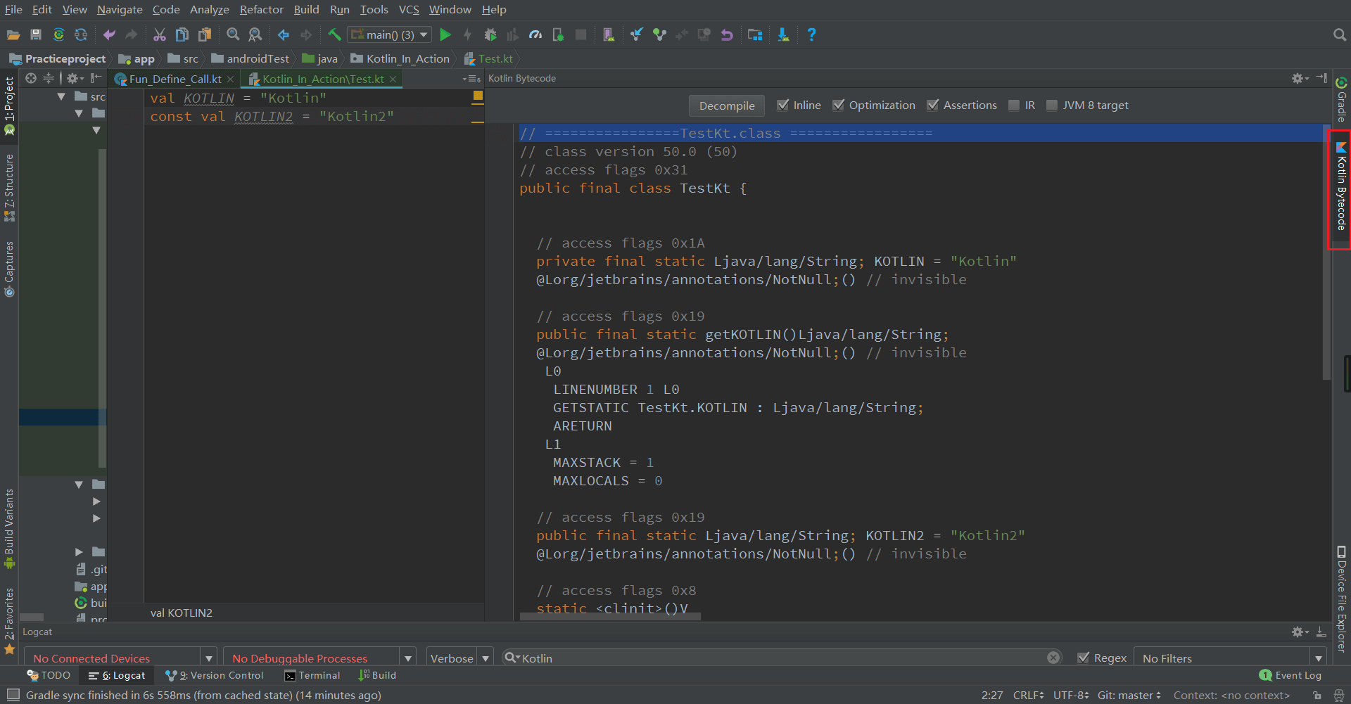 使用Android studio查看Kotlin的字节码_show kotlin bytecode-CSDN博客