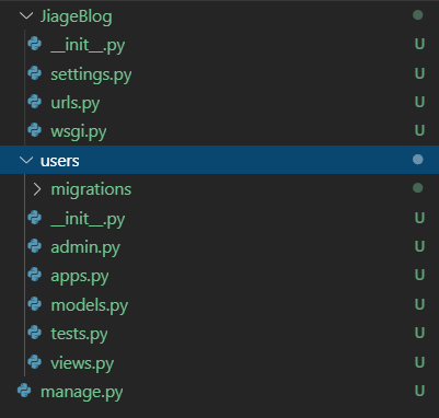 django简单项目结构