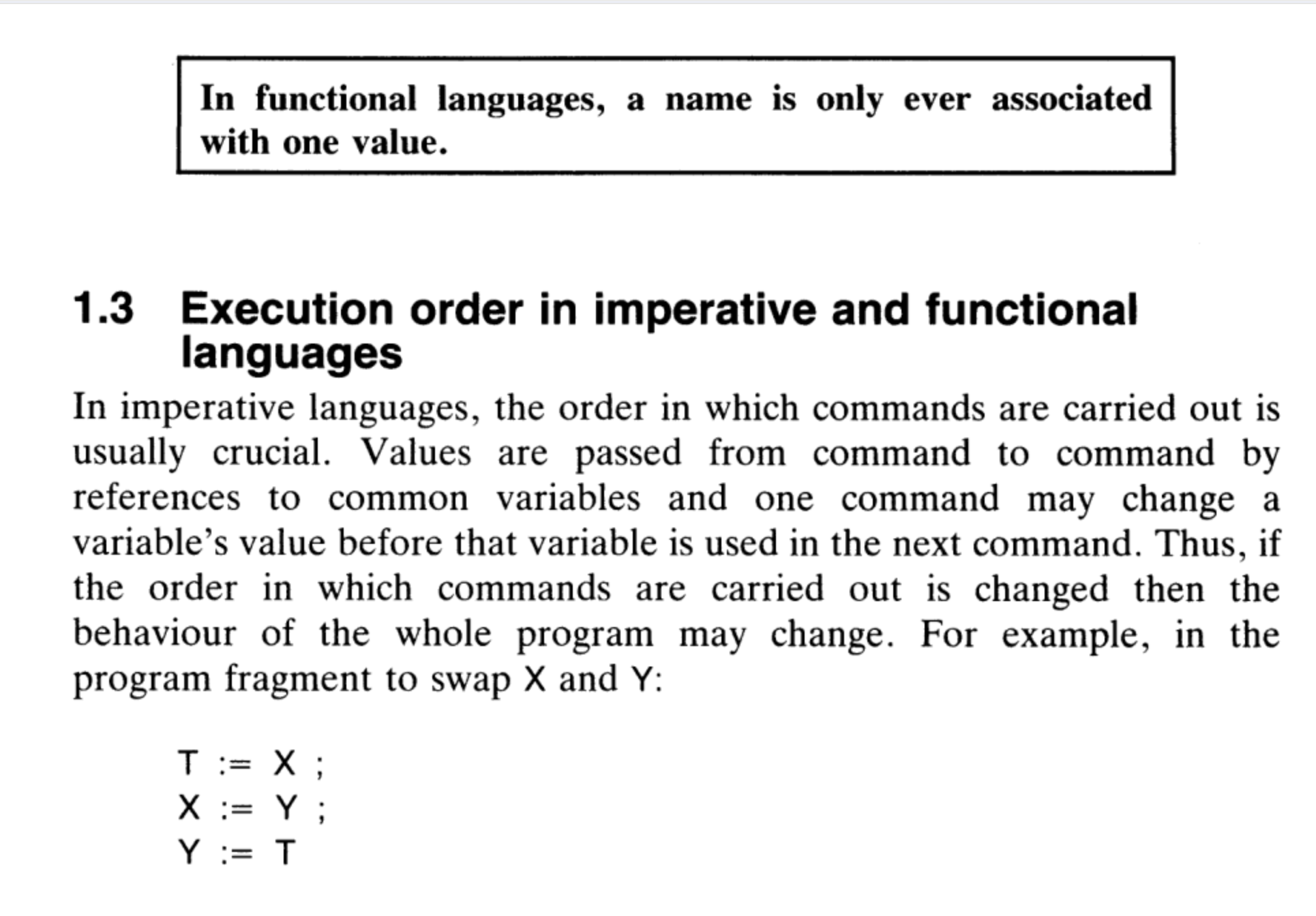 函数式编程 vs 命令式编程 ： 名与值。How Functional Programming differ from Imperative Programming ？Names and Values